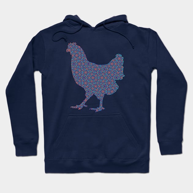 Patterned Chicken Hoodie by RdaL-Design